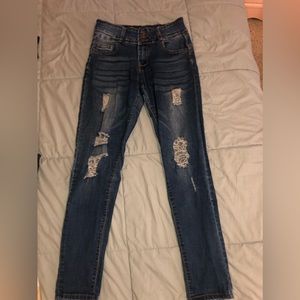 ripped denim jeans